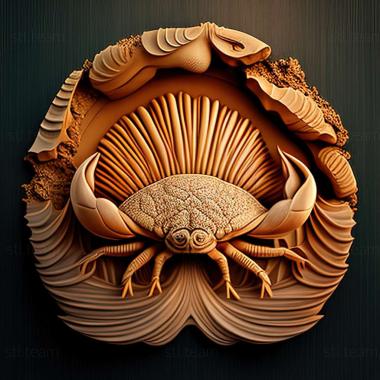3D модель Мин моллюск известное животное (STL)